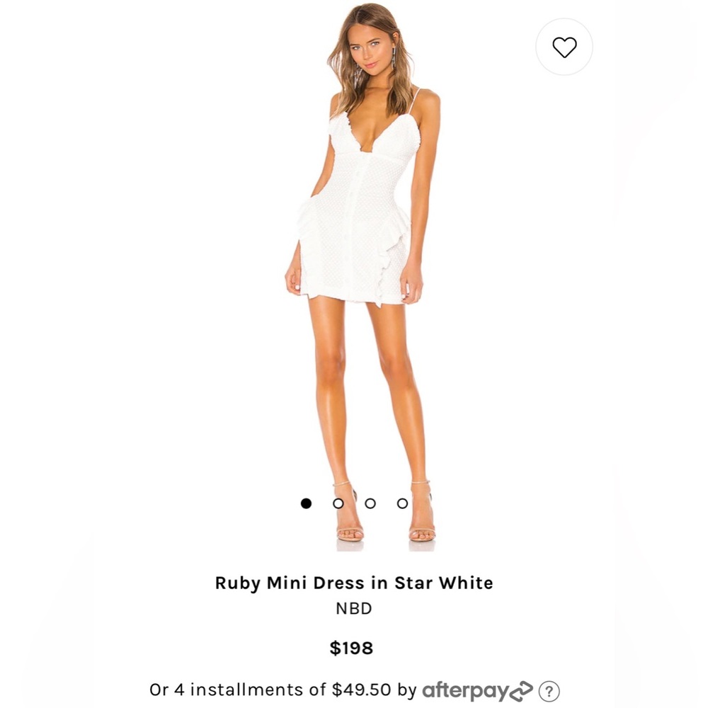White NBD Revolve Dress Size Small Never Worn